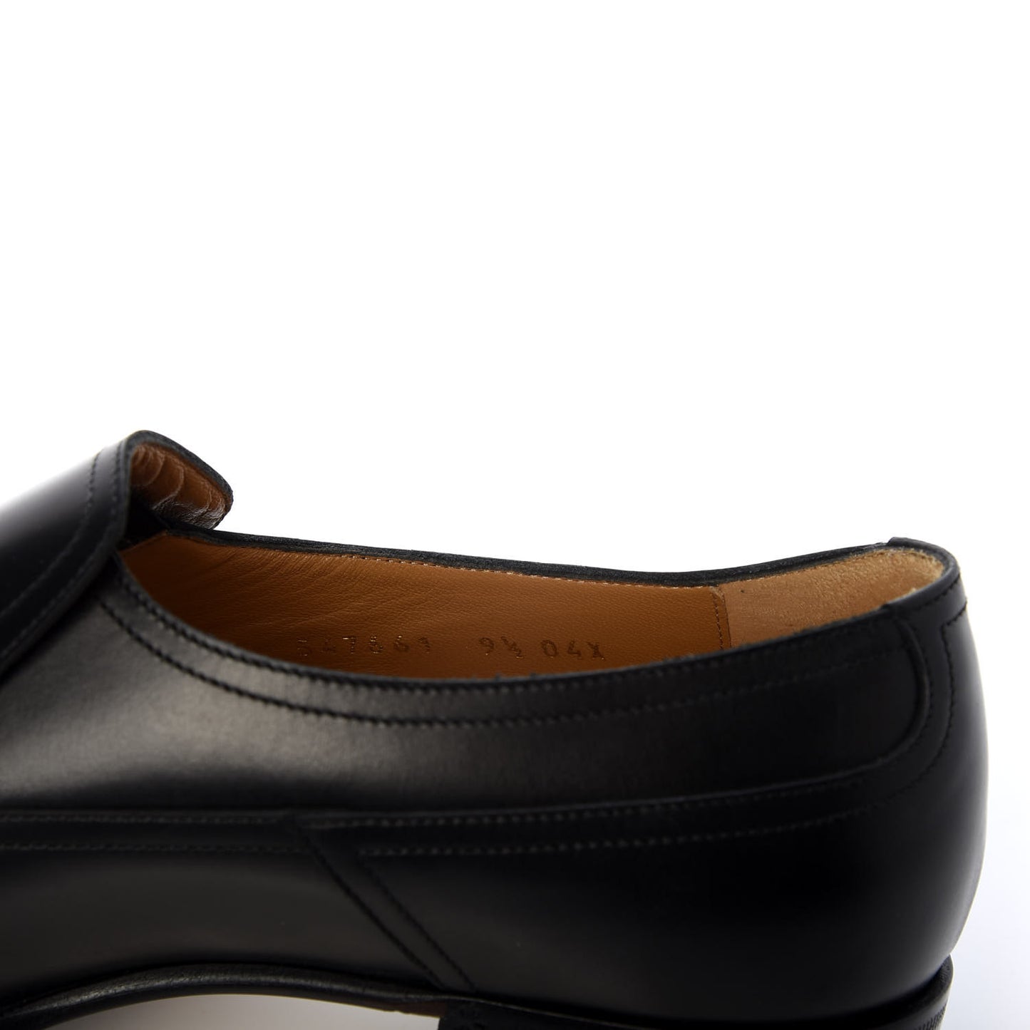 Calfskin Mens Classic Logo Loafers 9.5 Black
