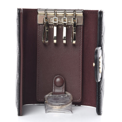 Chanel Caviar Quilted Classic 4 Key Holder Wallet Black 5 of 9