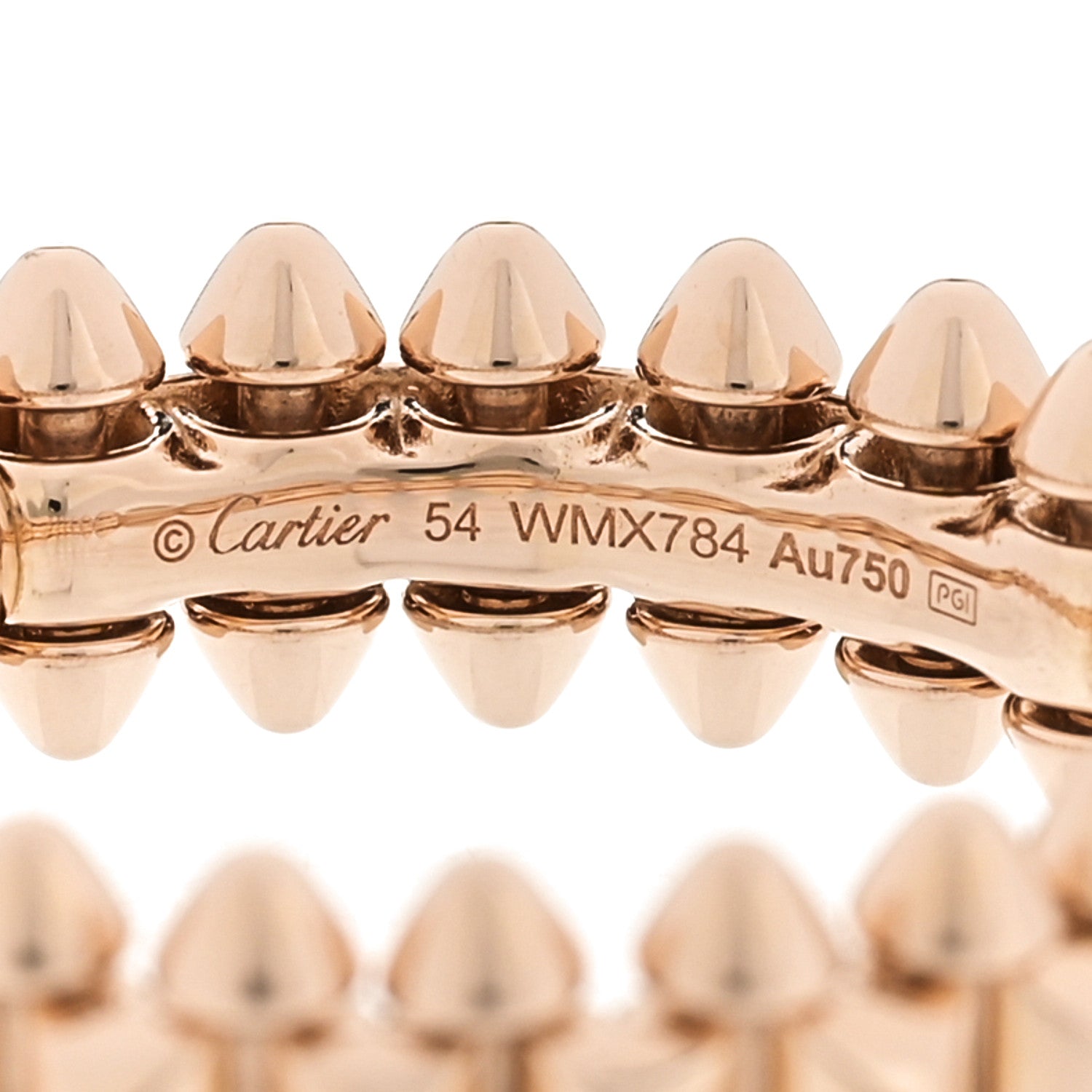 Cartier 18K Pink Gold SM Clash De Cartier Ring 54 6.75 4 of 4