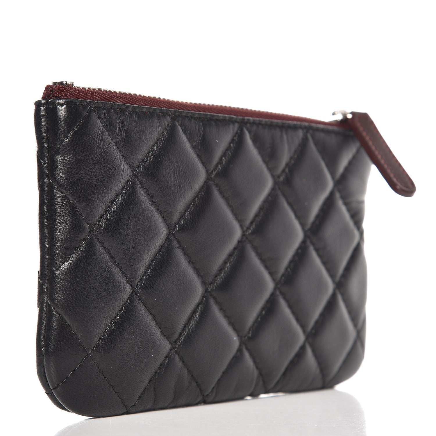 Chanel Lambskin Quilted Small Cosmetic Case Black 3 of 8