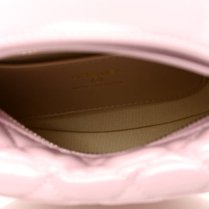 Chanel Shiny Crumpled Calfskin Quilted Precious Tie Hobo Light Purple 5 of 10