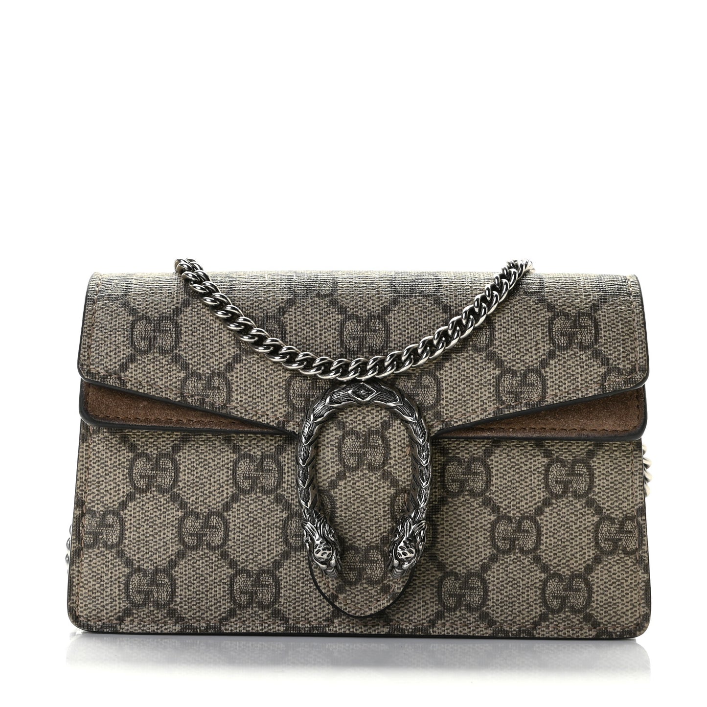 GG Supreme Monogram Super Mini Dionysus Shoulder Bag Taupe