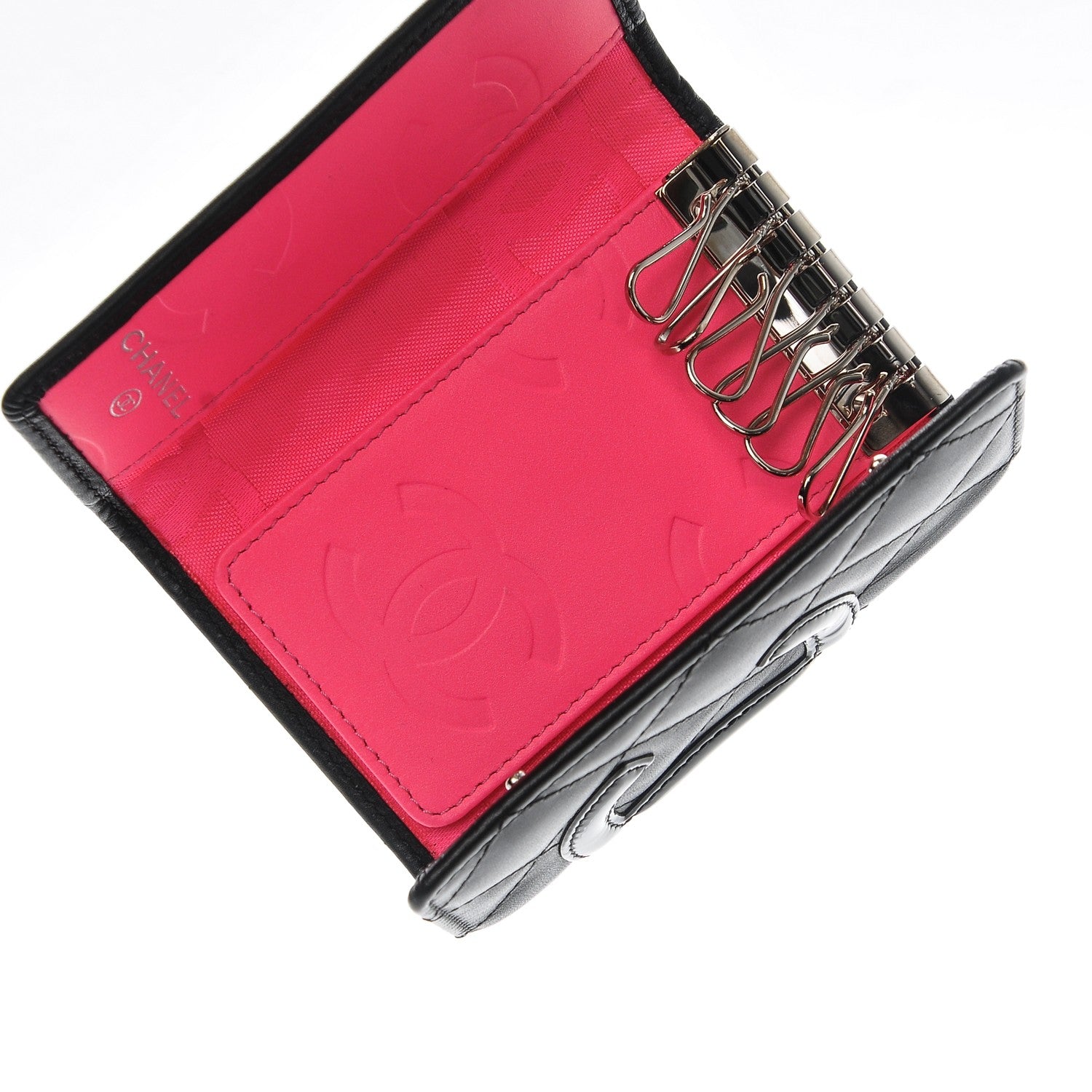 Chanel Calfskin Quilted Cambon 6 Key Holder Black 5 of 8