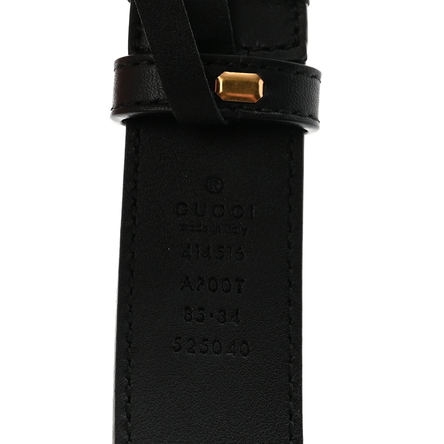 Gucci Calfskin Double G 30mm Belt 85 34 Black 5 of 6