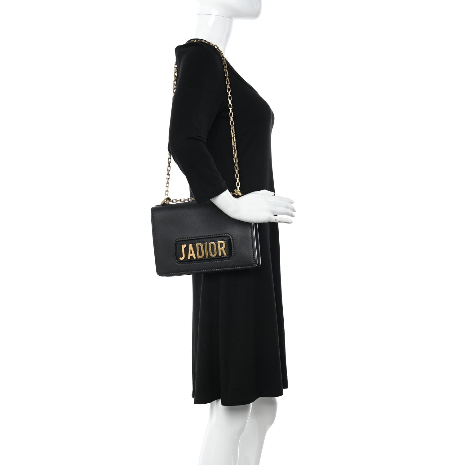 Christian Dior Calfskin J'Adior Chain Flap Bag Black 3 of 11