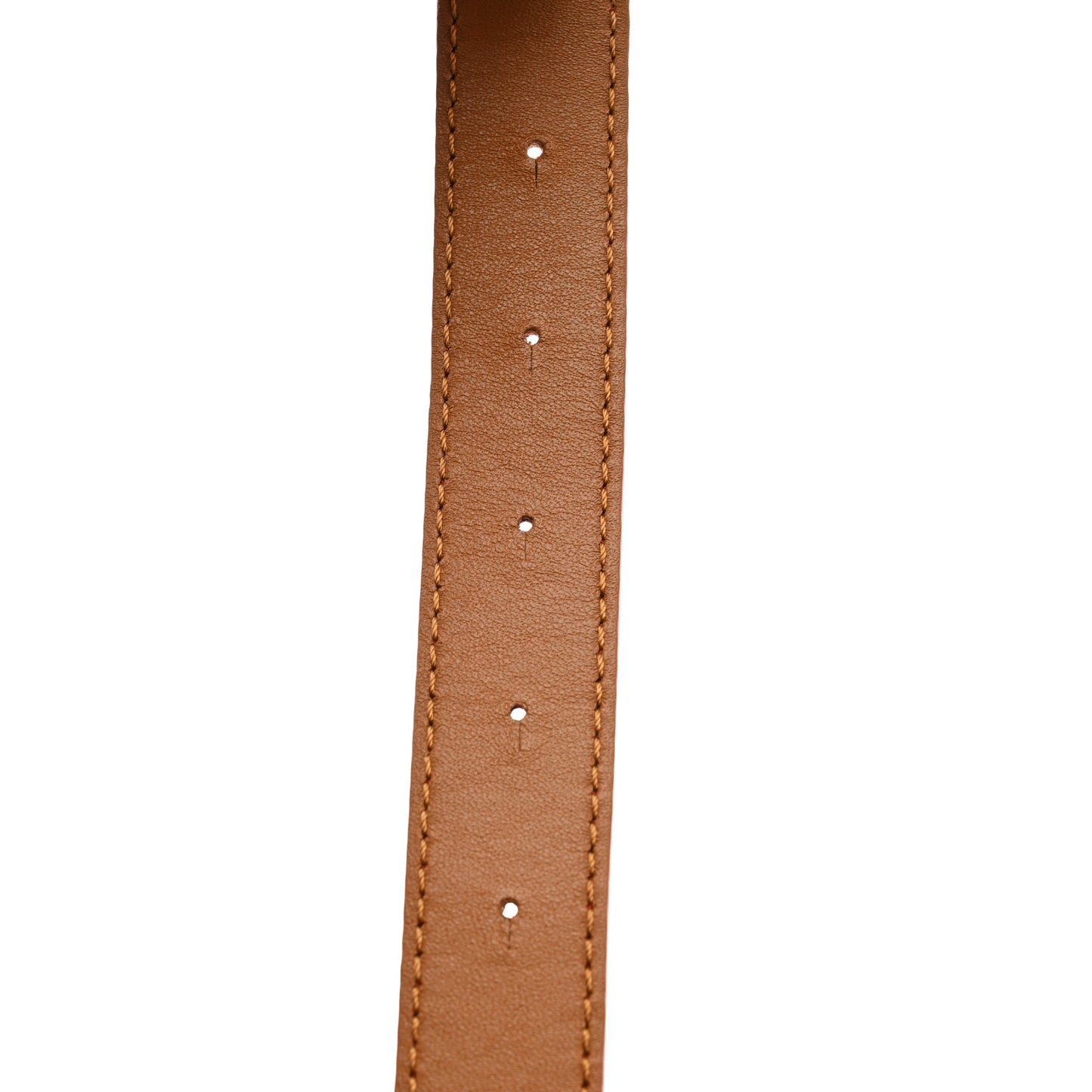 Calfskin Reversible Arrow Belt Tan Red