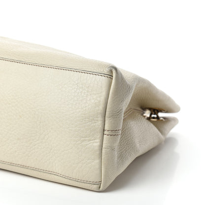 Gucci Pebbled Calfskin Medium Soho Chain Shoulder Bag Off White 7 of 14
