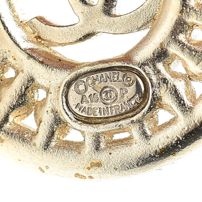 Chanel Pearl Crystal CC Round Earrings Gold 4 of 4