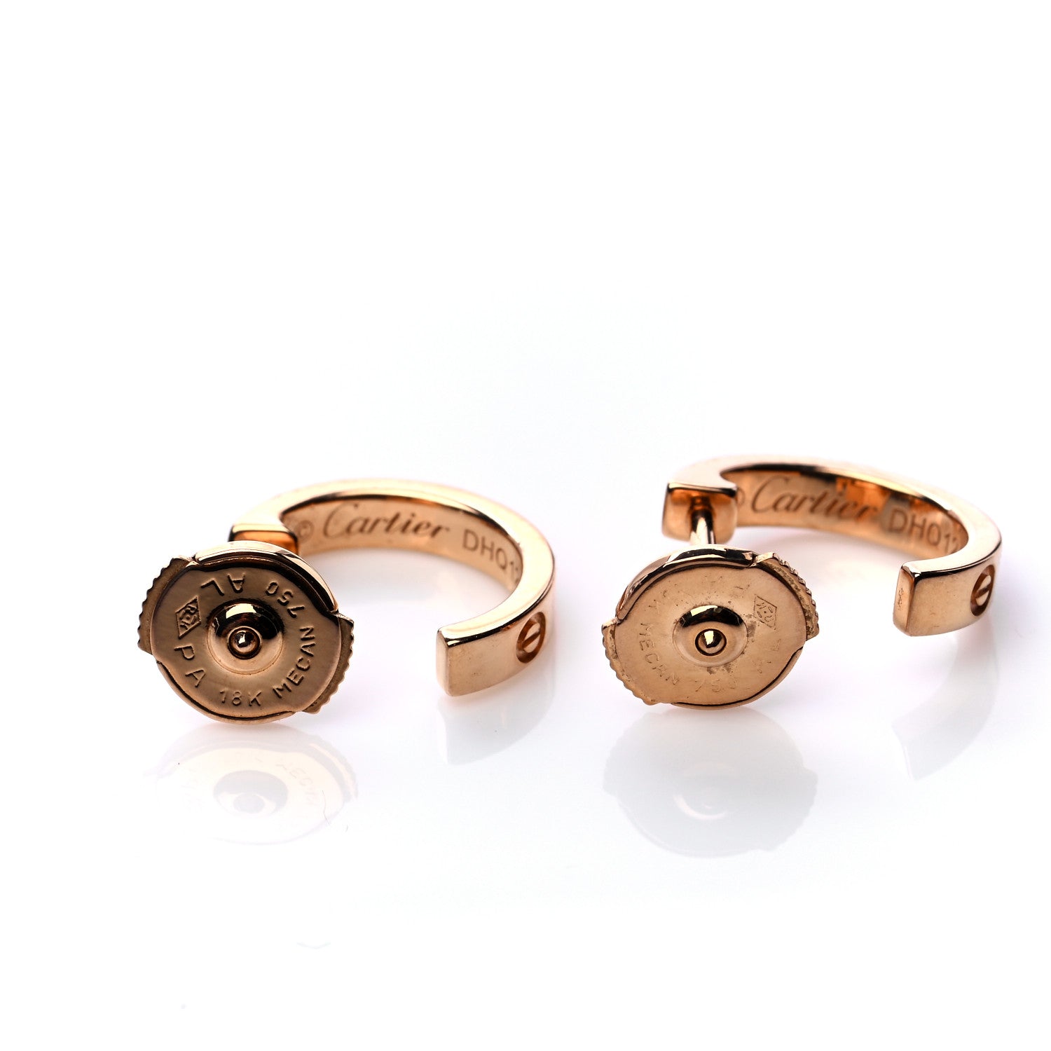 Cartier 18K Yellow Gold Small LOVE Hoop Earrings 3 of 8