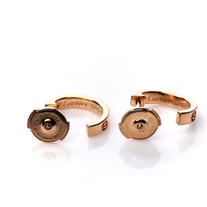 Cartier 18K Yellow Gold Small LOVE Hoop Earrings 3 of 8