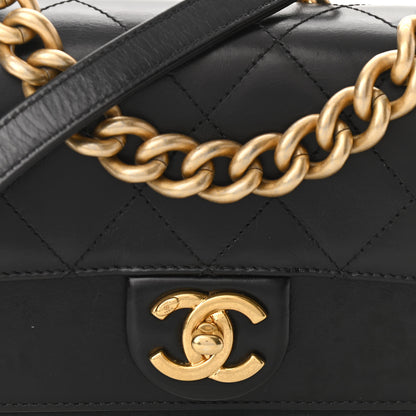 Chanel Iridescent Calfskin Quilted Mini Straight Lined Flap Black 8 of 10