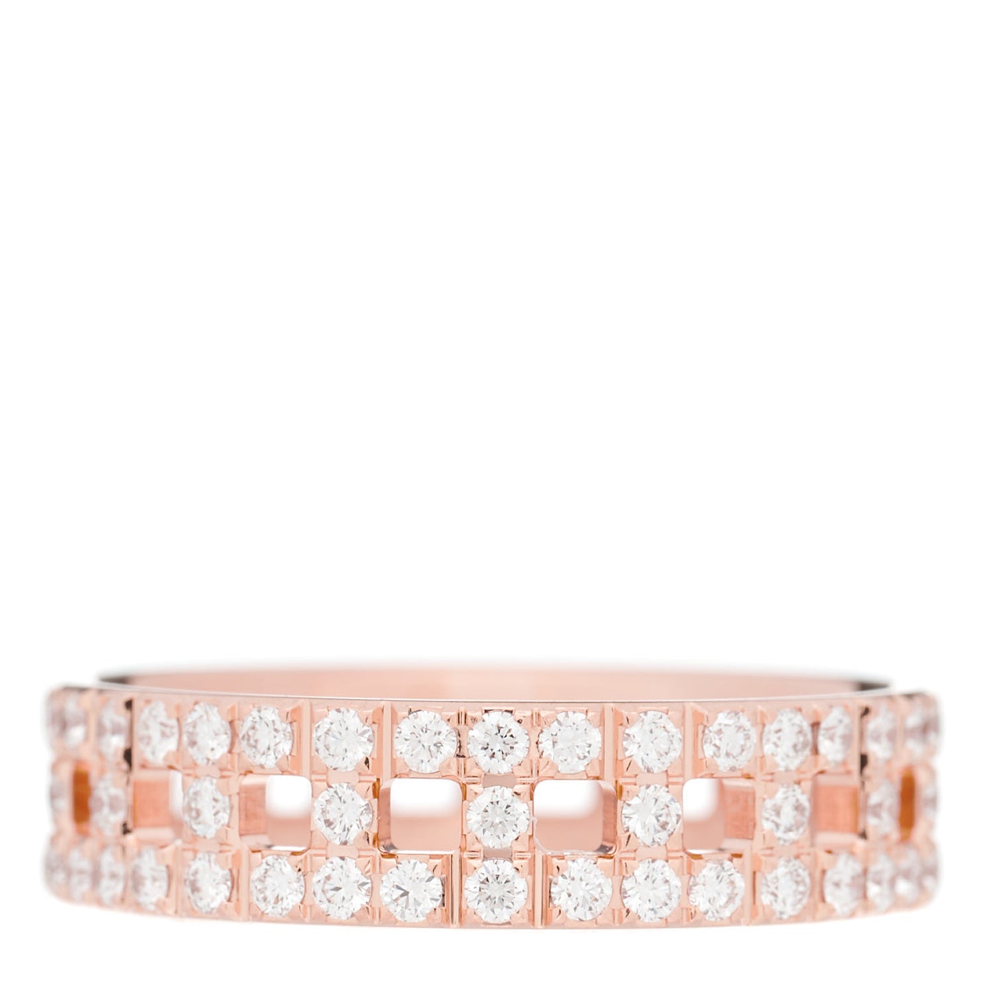 18K Rose Gold Diamond T True Wide Ring 60 9