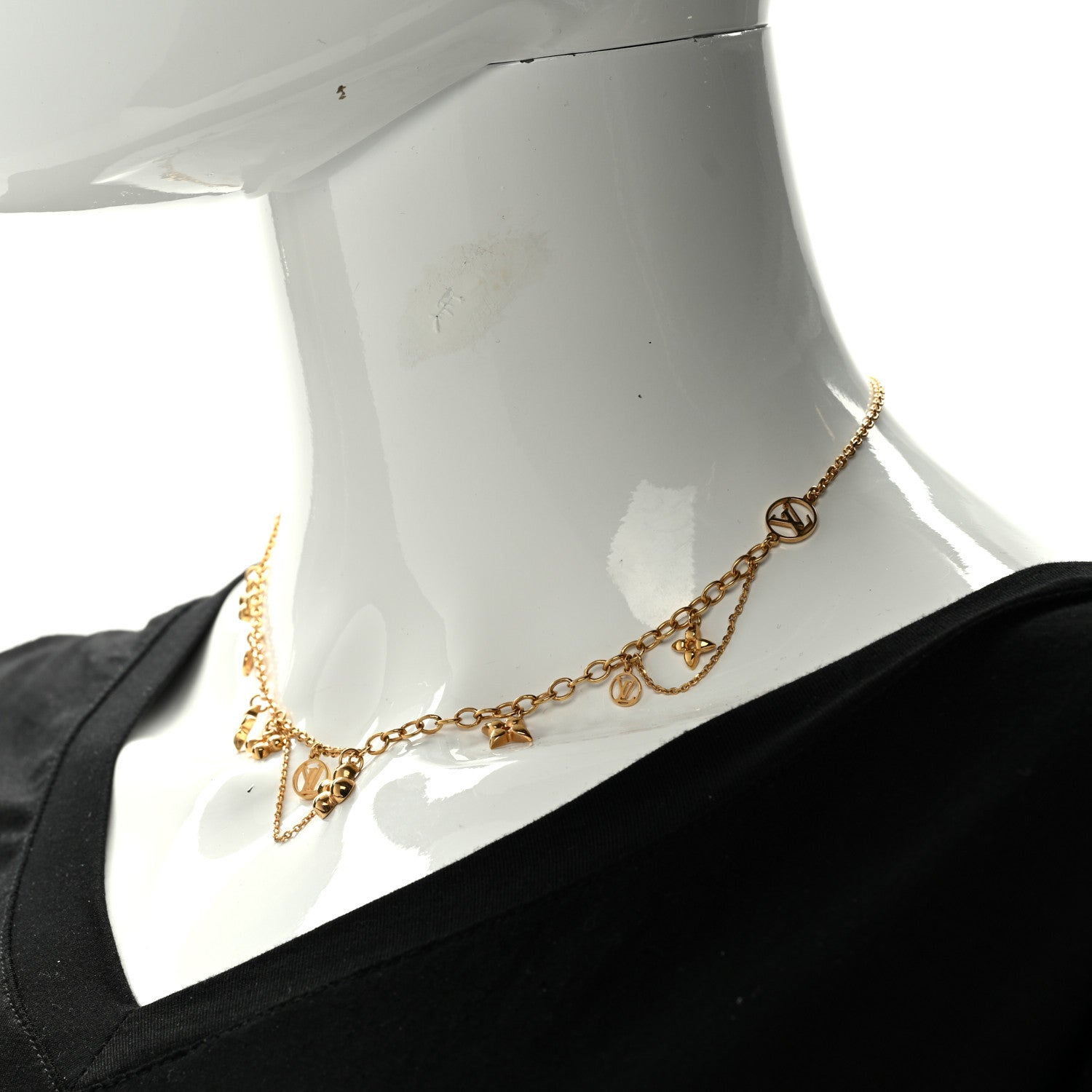 Louis Vuitton Metal Blooming Supple Necklace Gold 2 of 7