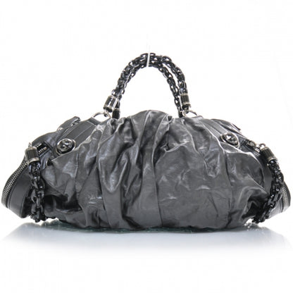 Gucci Leather Medium Galaxy Satchel Black 1 of 9