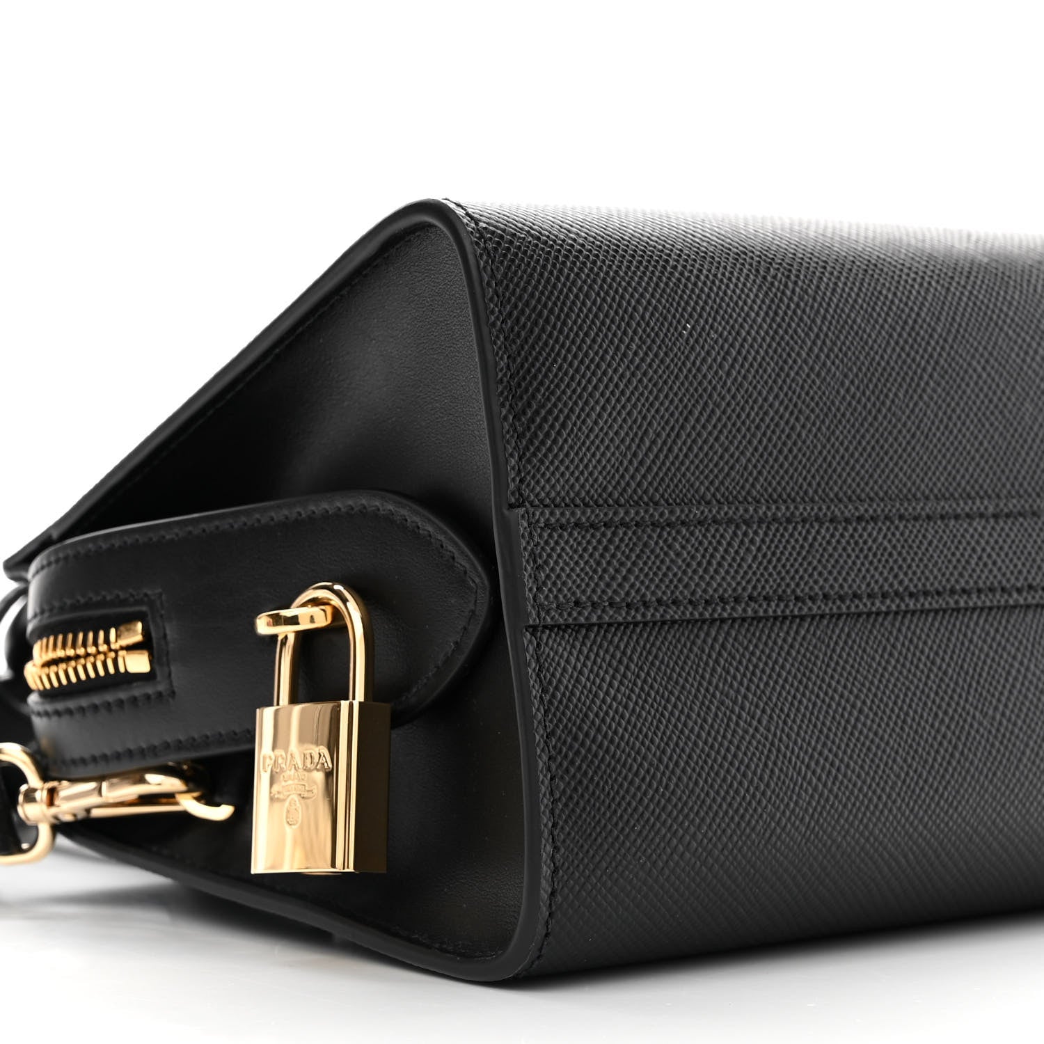 Prada Saffiano Cuir Calfskin Small Kristen Black 9 of 10