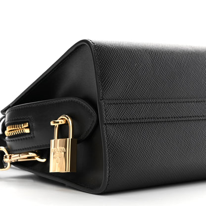 Prada Saffiano Cuir Calfskin Small Kristen Black 9 of 10