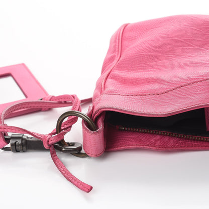 Balenciaga Lizard Embossed Hip Shoulder Bag Pink 10 of 12