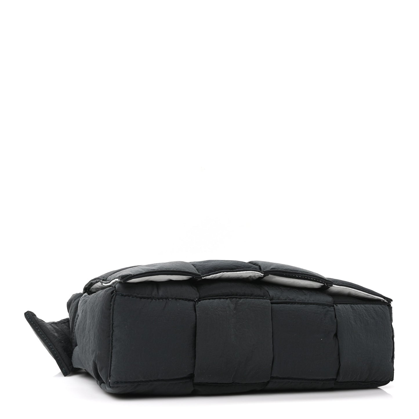 Nylon Intrecciato Padded Tech Cassette Bag Black White