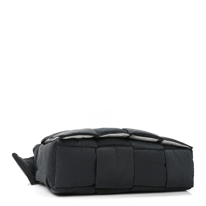 Bottega Veneta Nylon Intrecciato Padded Tech Cassette Bag Black White 5 of 11