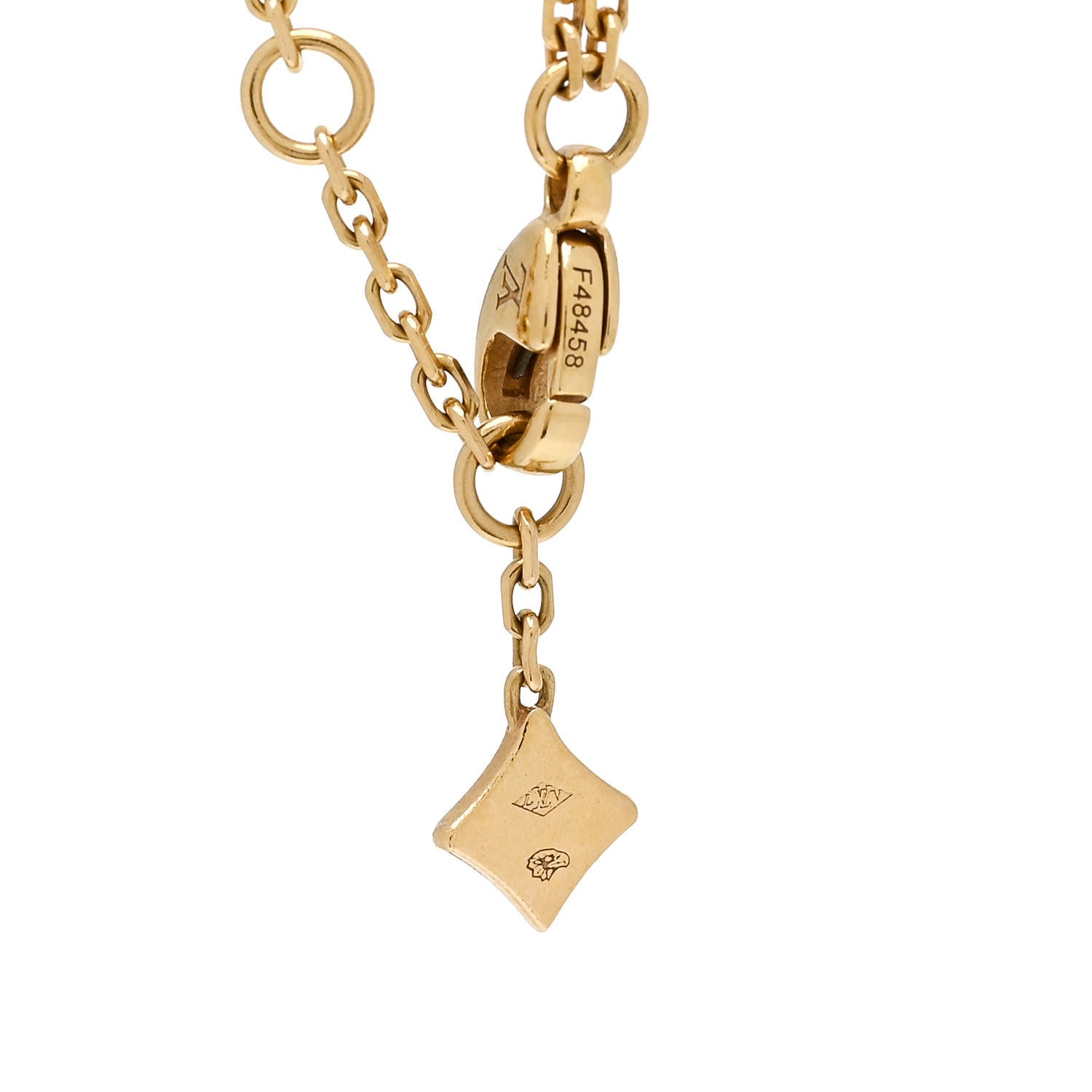 Louis Vuitton 18K Yellow Gold Empreinte Chain Bracelet 4 of 5