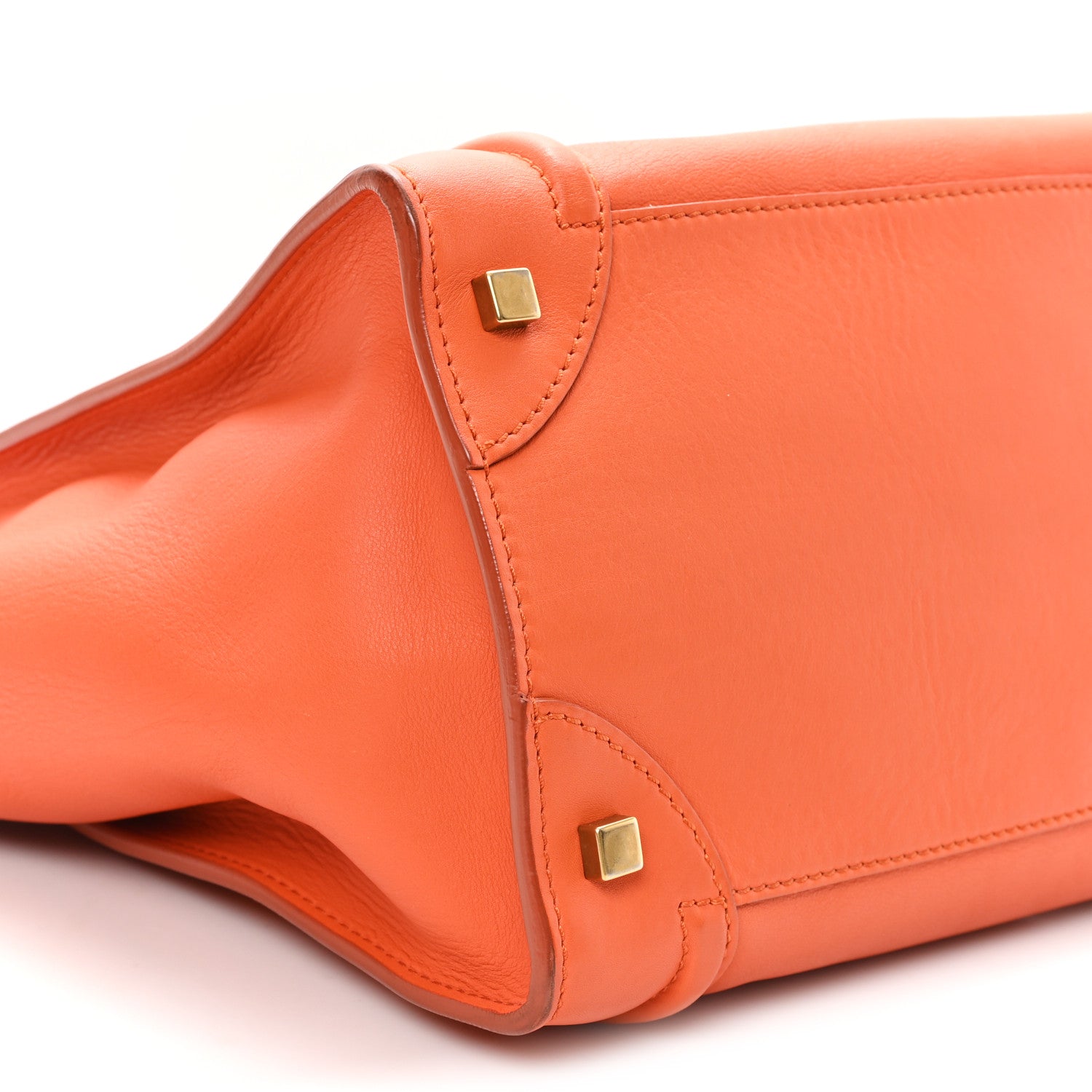 Celine Smooth Calfskin Mini Luggage Orange 7 of 10