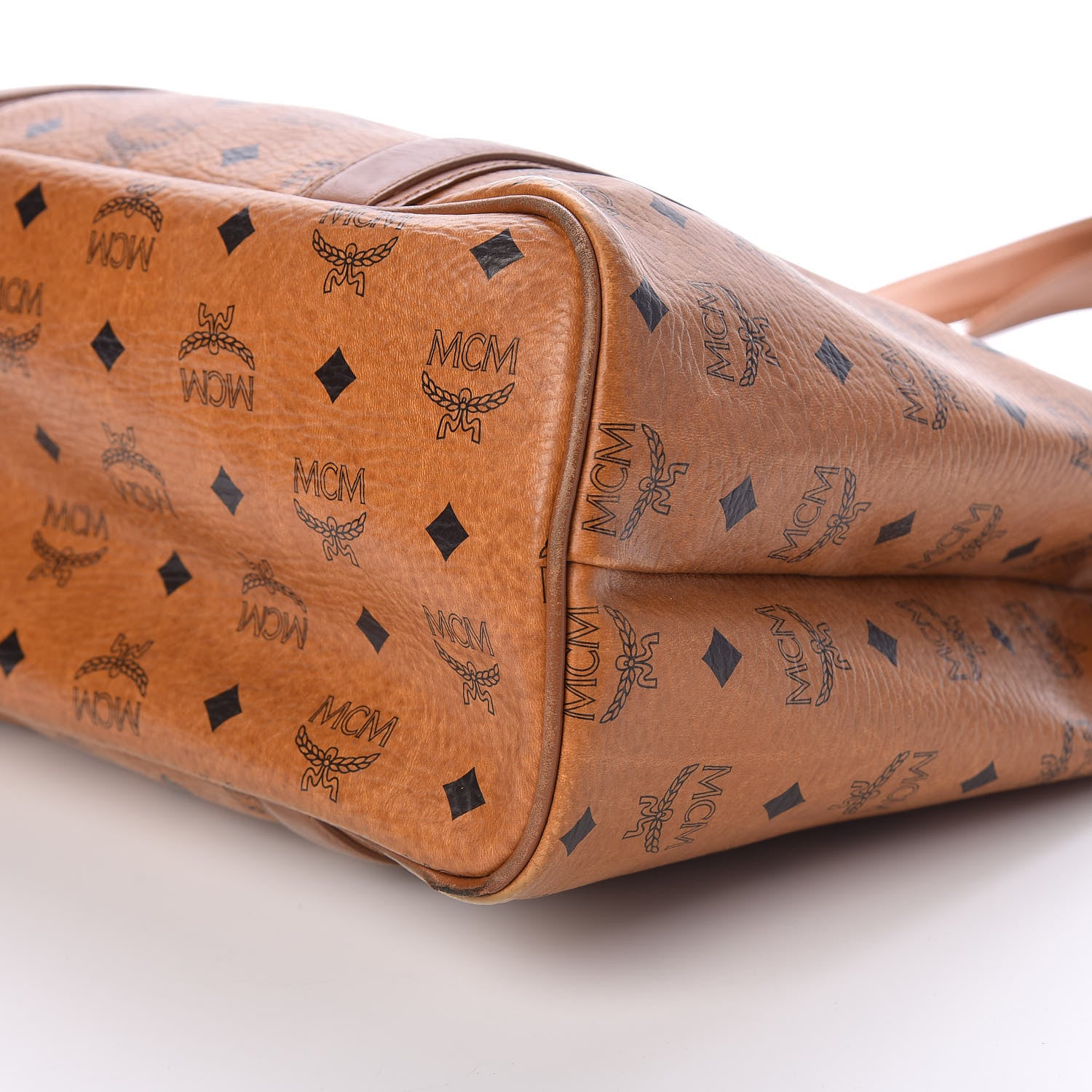 MCM Visetos Shopper Tote Cognac 11 of 11