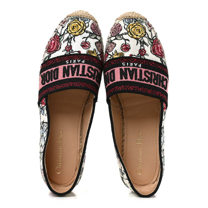 Christian Dior Canvas Embroidered Florilegio Granville Espadrille 38 Multicolor 5 of 8