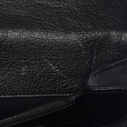 Saint Laurent Sheepskin Matelasse Chevron Monogram Large College Satchel Black 10 of 13