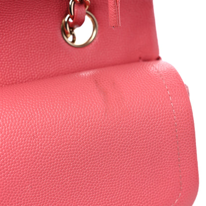 Chanel Caviar Quilted Medium Double Flap Pink 15 of 17
