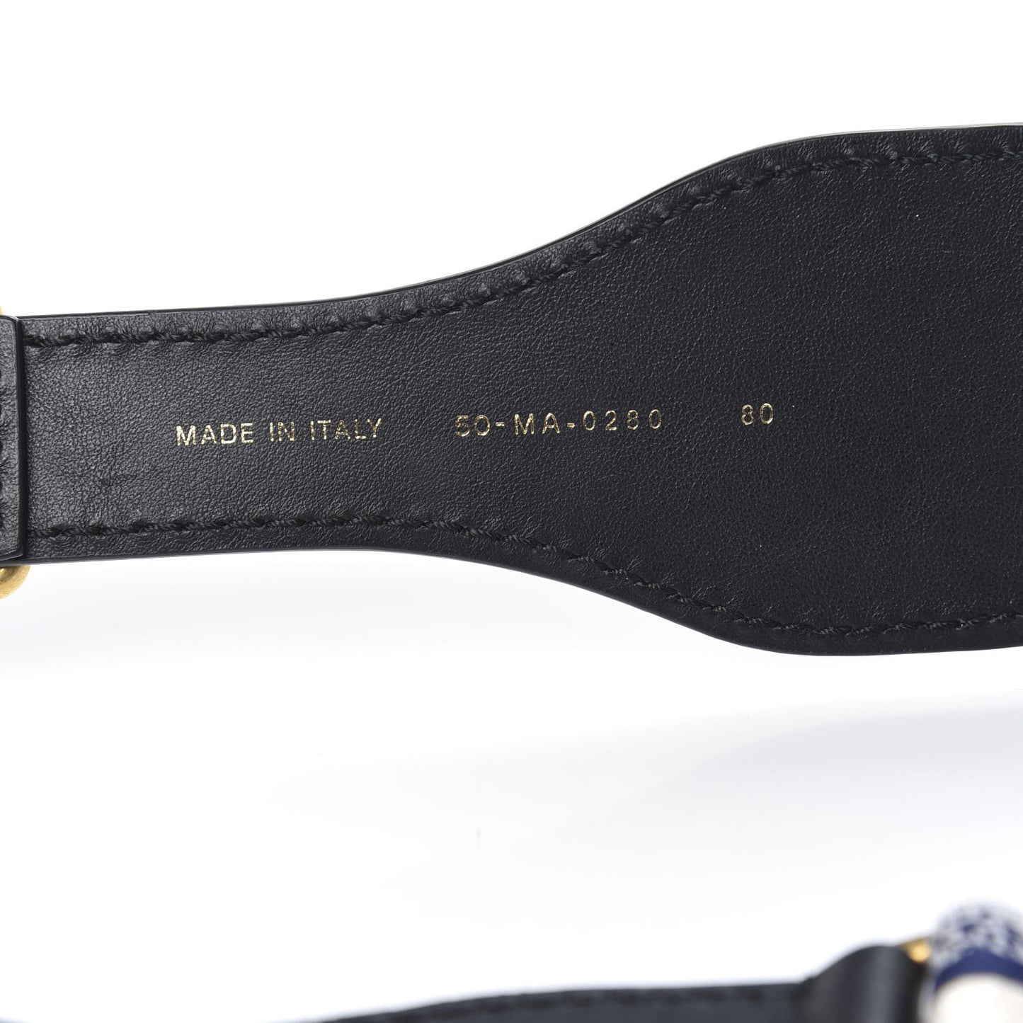 Canvas Embroidered Large Book Belt 80 32 Blue White