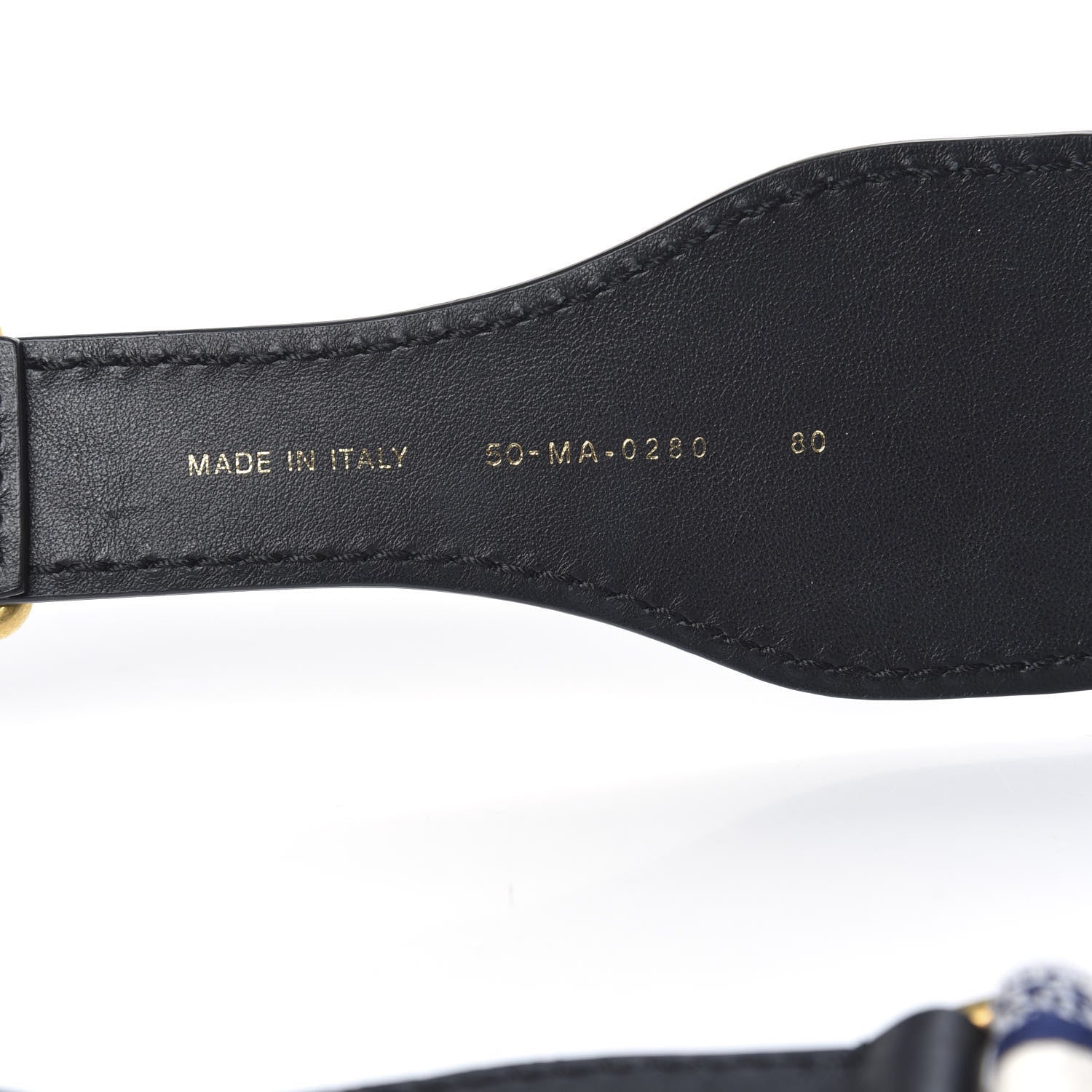 Christian Dior Canvas Embroidered Large Book Belt 80 32 Blue White 5 of 6