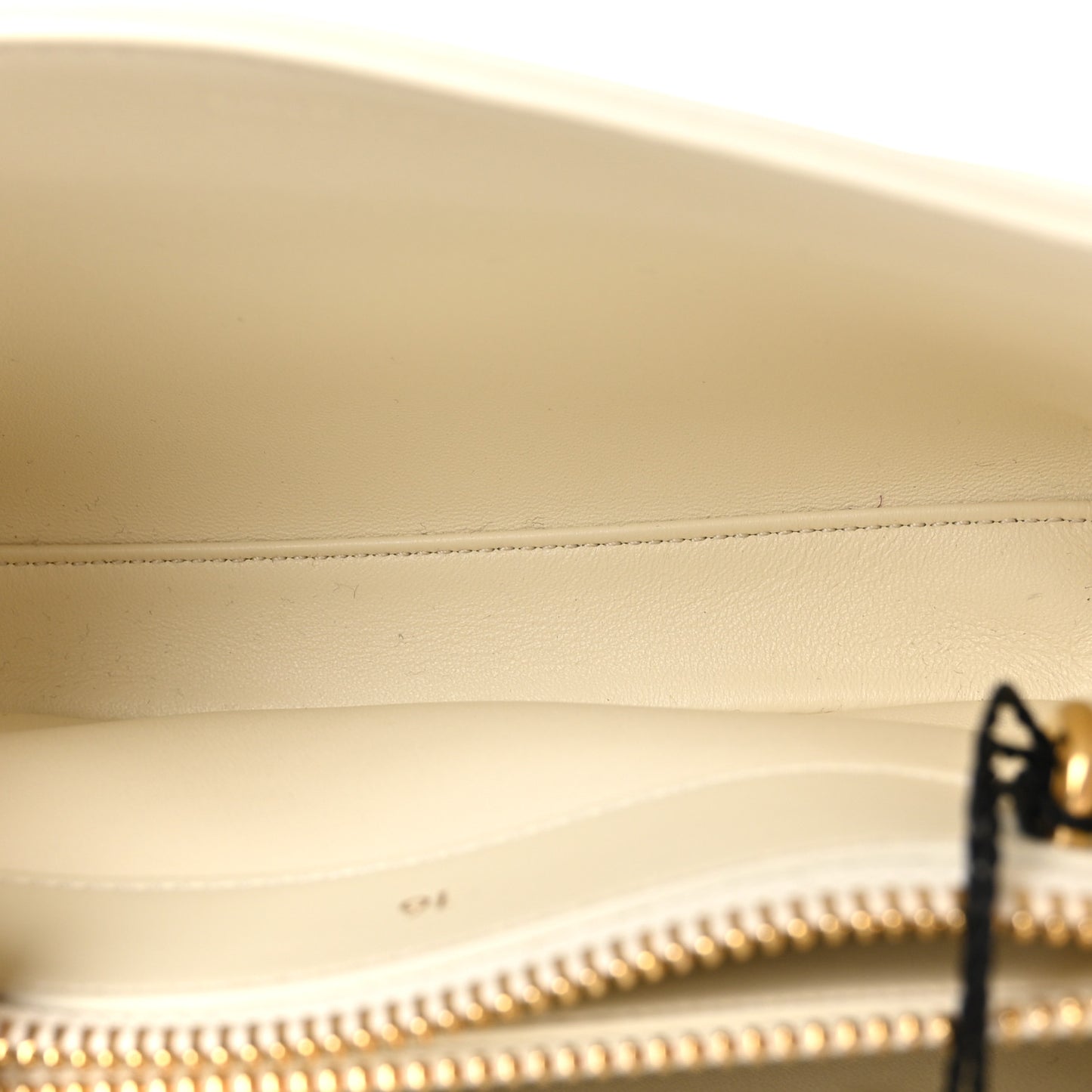 Satinated Calfskin Mini 16 Top Handle Bag White Cotton