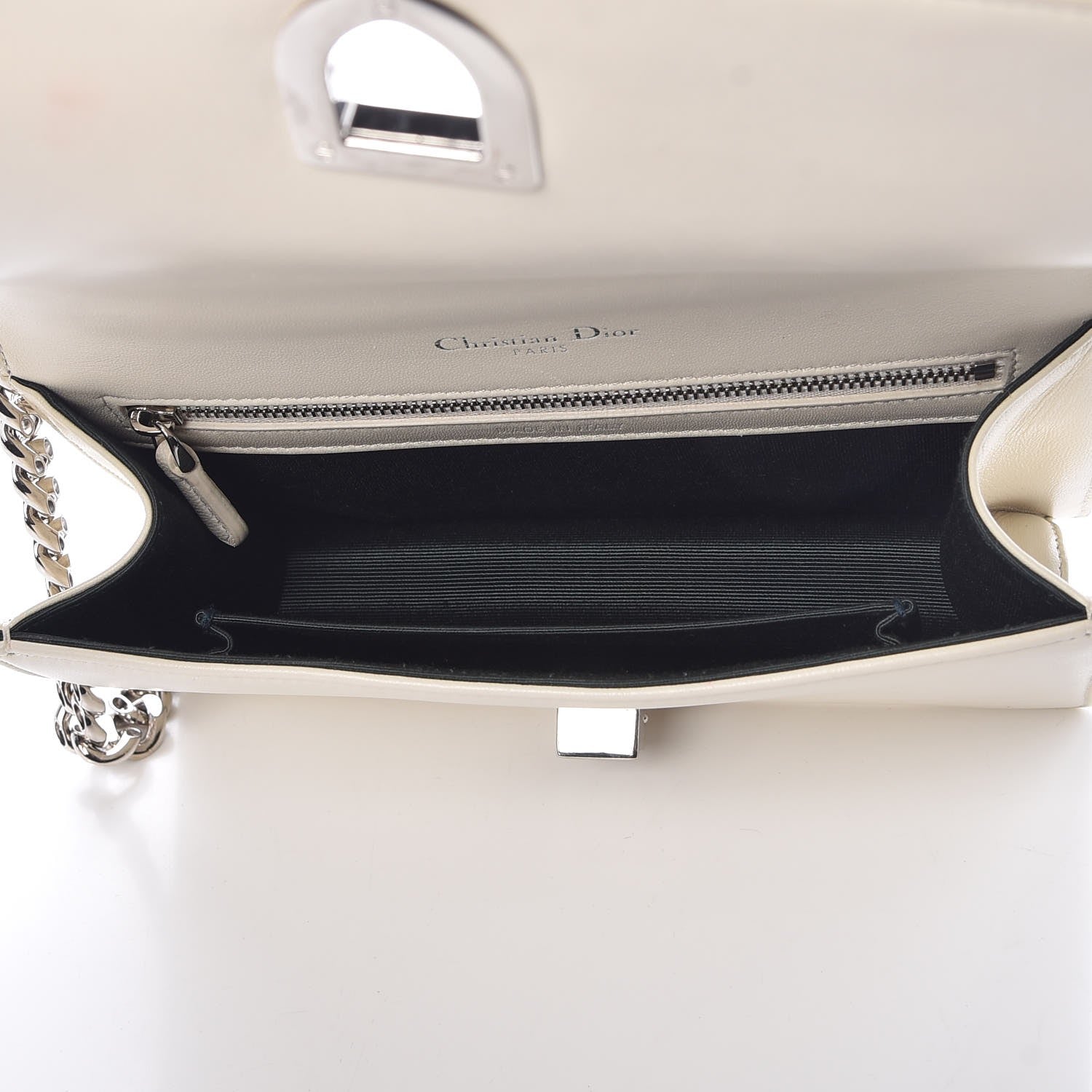 Christian Dior Calfskin Small Diorama Flap Bag Off White 5 of 15