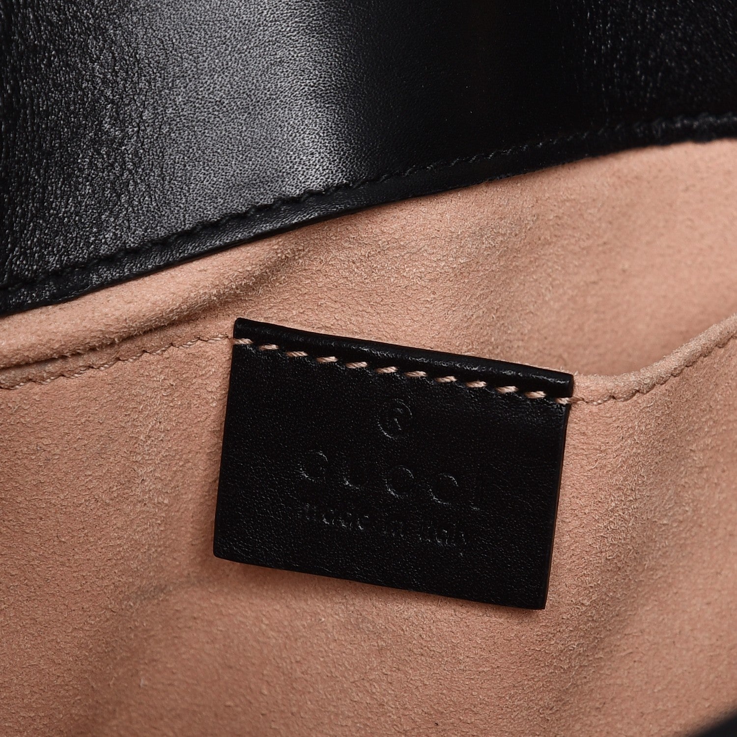 Gucci Calfskin Matelasse Mini GG Marmont Shoulder Bag Black 6 of 13