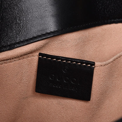 Gucci Calfskin Matelasse Mini GG Marmont Shoulder Bag Black 6 of 13