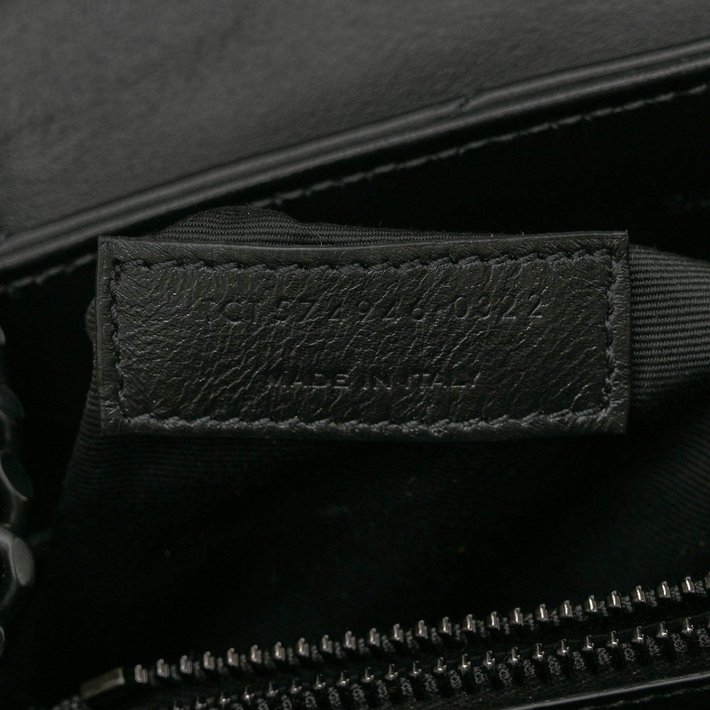 Calfskin Y Quilted Monogram Monochrome Medium Loulou Chain Satchel Black