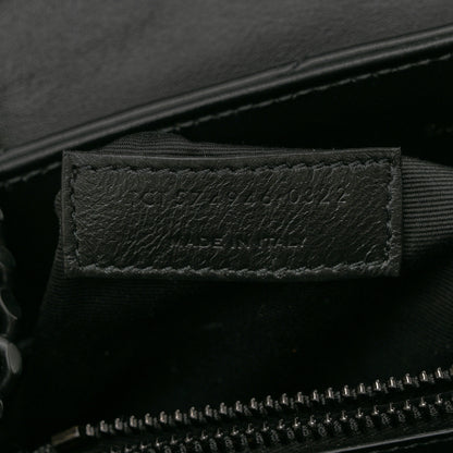 Saint Laurent Calfskin Y Quilted Monogram Monochrome Medium Loulou Chain Satchel Black 7 of 10