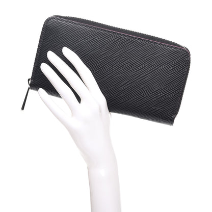 Louis Vuitton Epi Zippy Wallet Black Hot Pink 2 of 7
