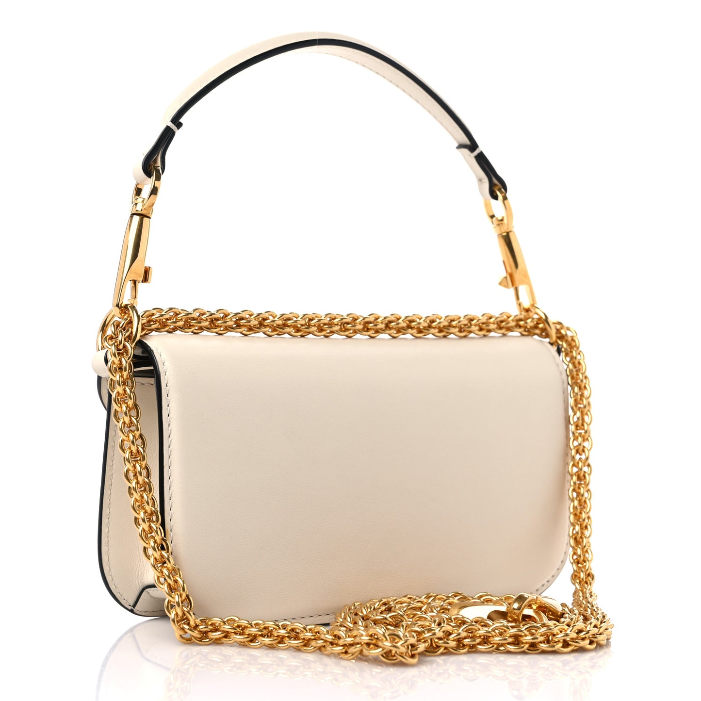 Calfskin VLogo Small Loco Shoulder Bag Light Ivory