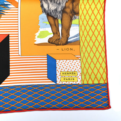 Hermes Silk Grande Theatre Nouveau Scarf 90 Jaune D’or Vert Fluo 2 of 7