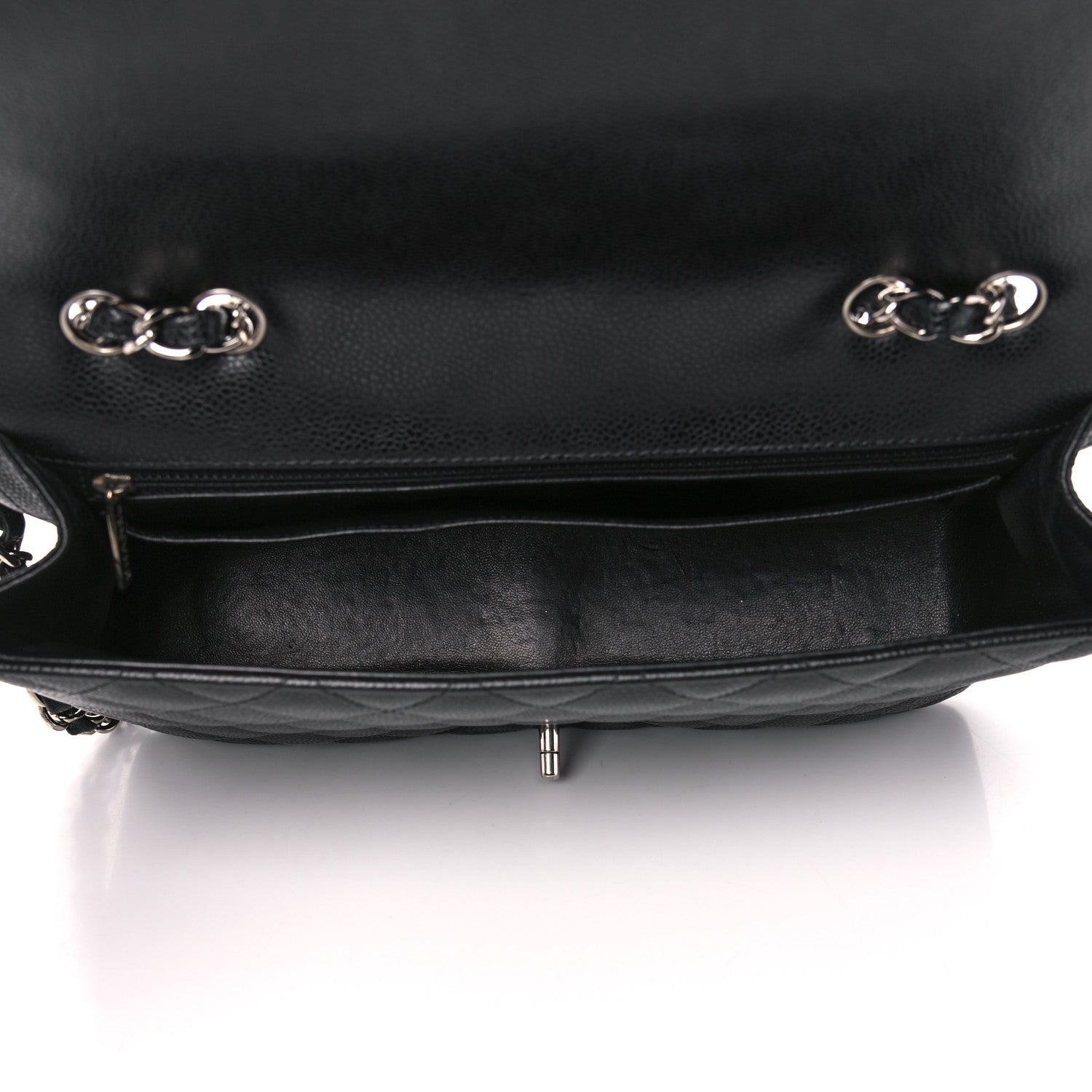 Chanel Caviar Quilted Jumbo Single Flap Black 5 of 10