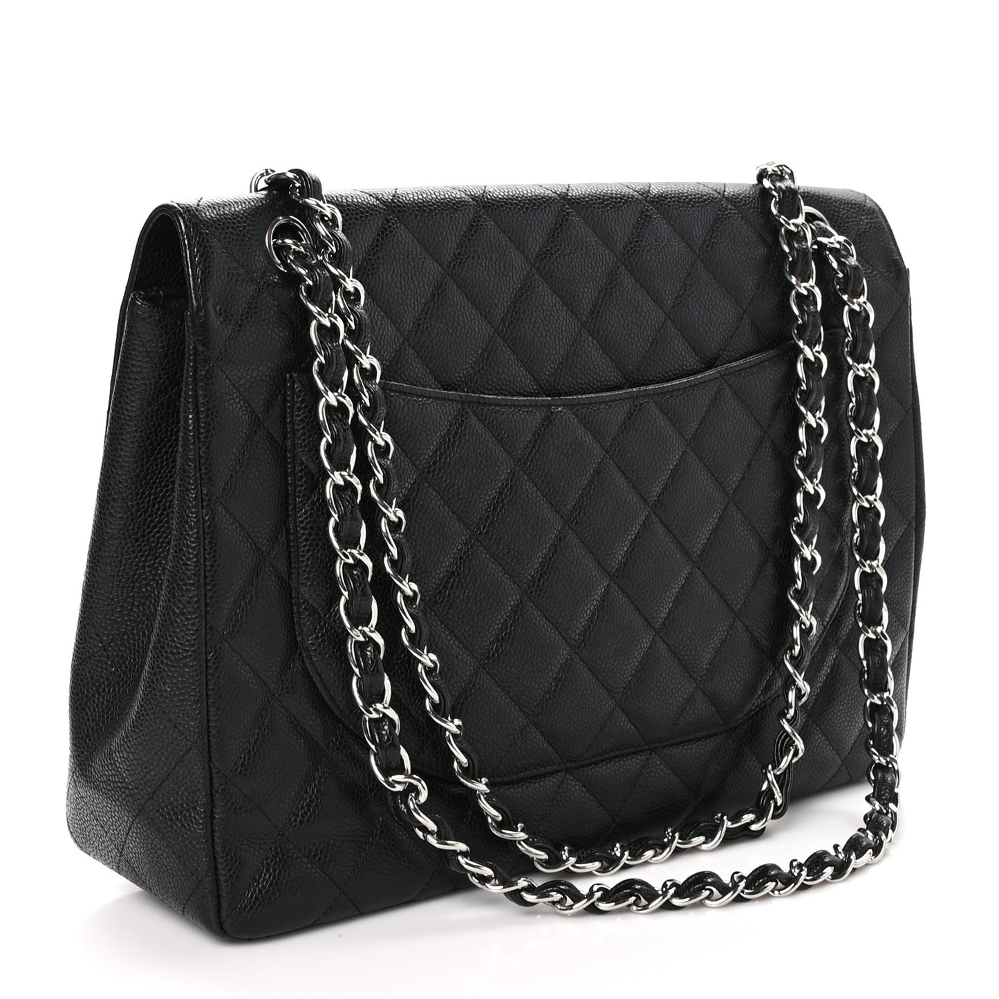 Caviar Quilted Maxi Single Flap Black