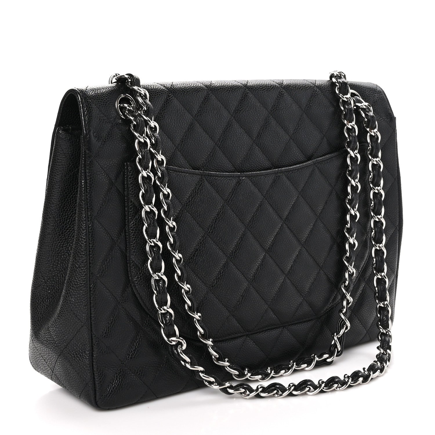 Chanel Caviar Quilted Maxi Single Flap Black 3 of 10