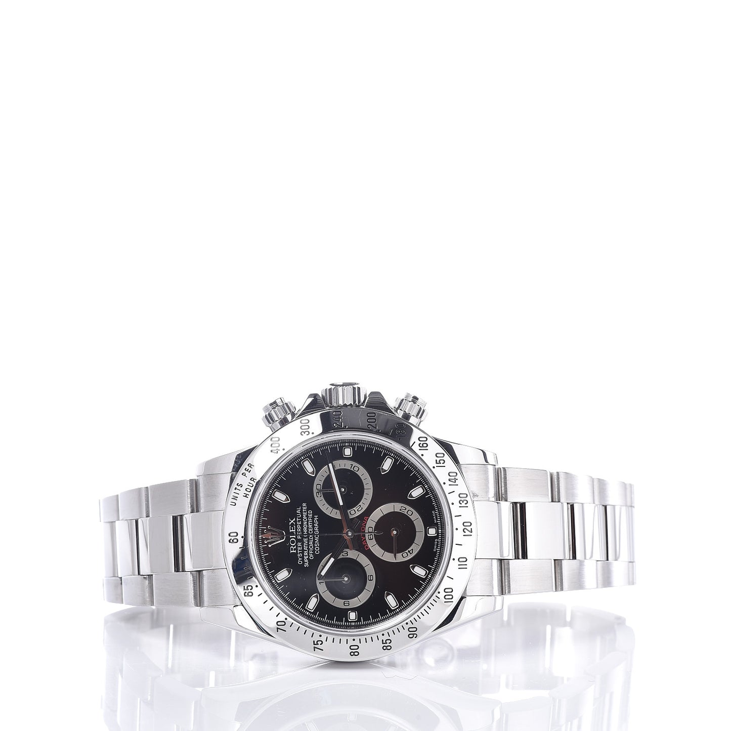 Stainless Steel 40mm Oyster Perpetual Daytona Cosmograph Watch Black 116520