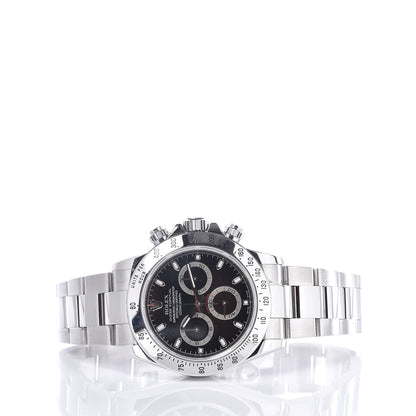 Rolex Stainless Steel 40mm Oyster Perpetual Daytona Cosmograph Watch Black 116520 3 of 7