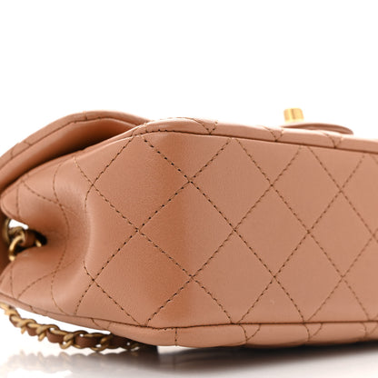 Chanel Lambskin Quilted Mini Rectangular Pearl Crush Flap Brown 9 of 11