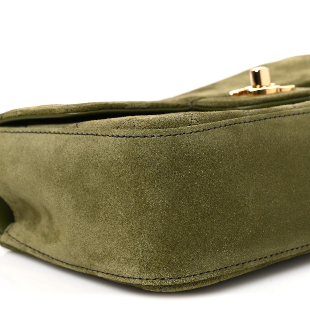 Chanel Suede Calfskin Mini Souplissimo Flap Khaki 8 of 10