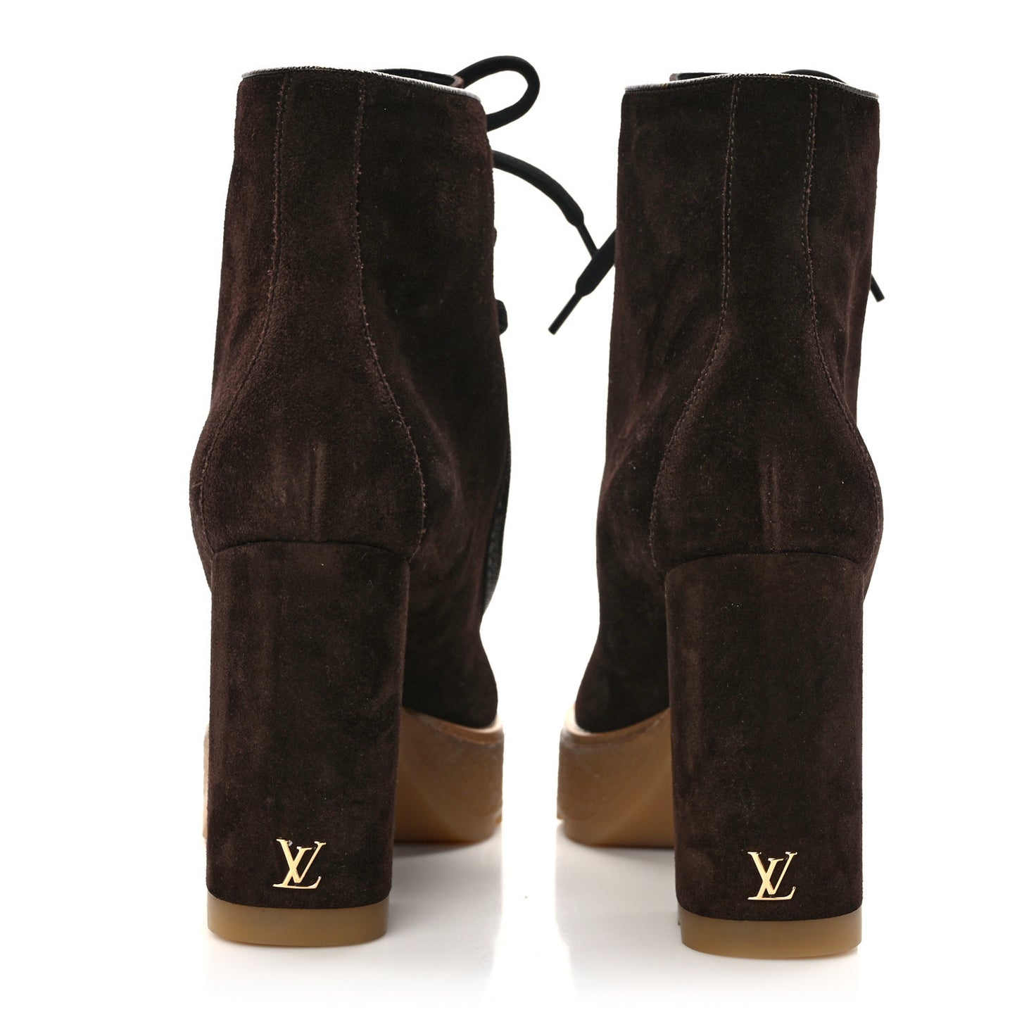 Suede Monogram Beaubourg Ankle Boots 39 Marron