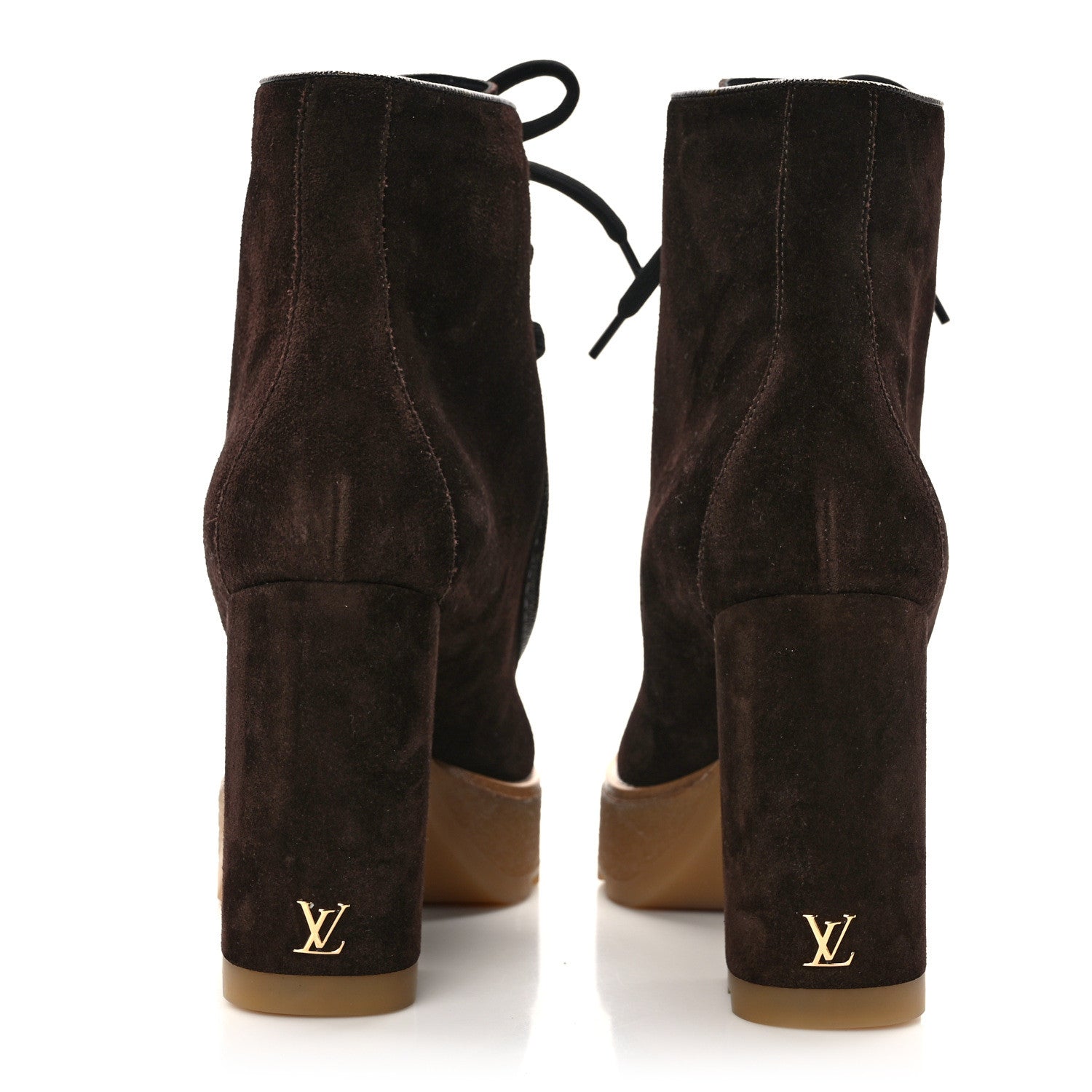 Louis Vuitton Suede Monogram Beaubourg Ankle Boots 39 Marron 5 of 10