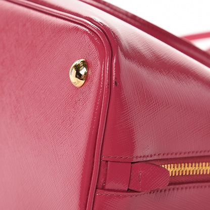 Prada Saffiano Vernice Medium Promenade Tote Peonia 10 of 10